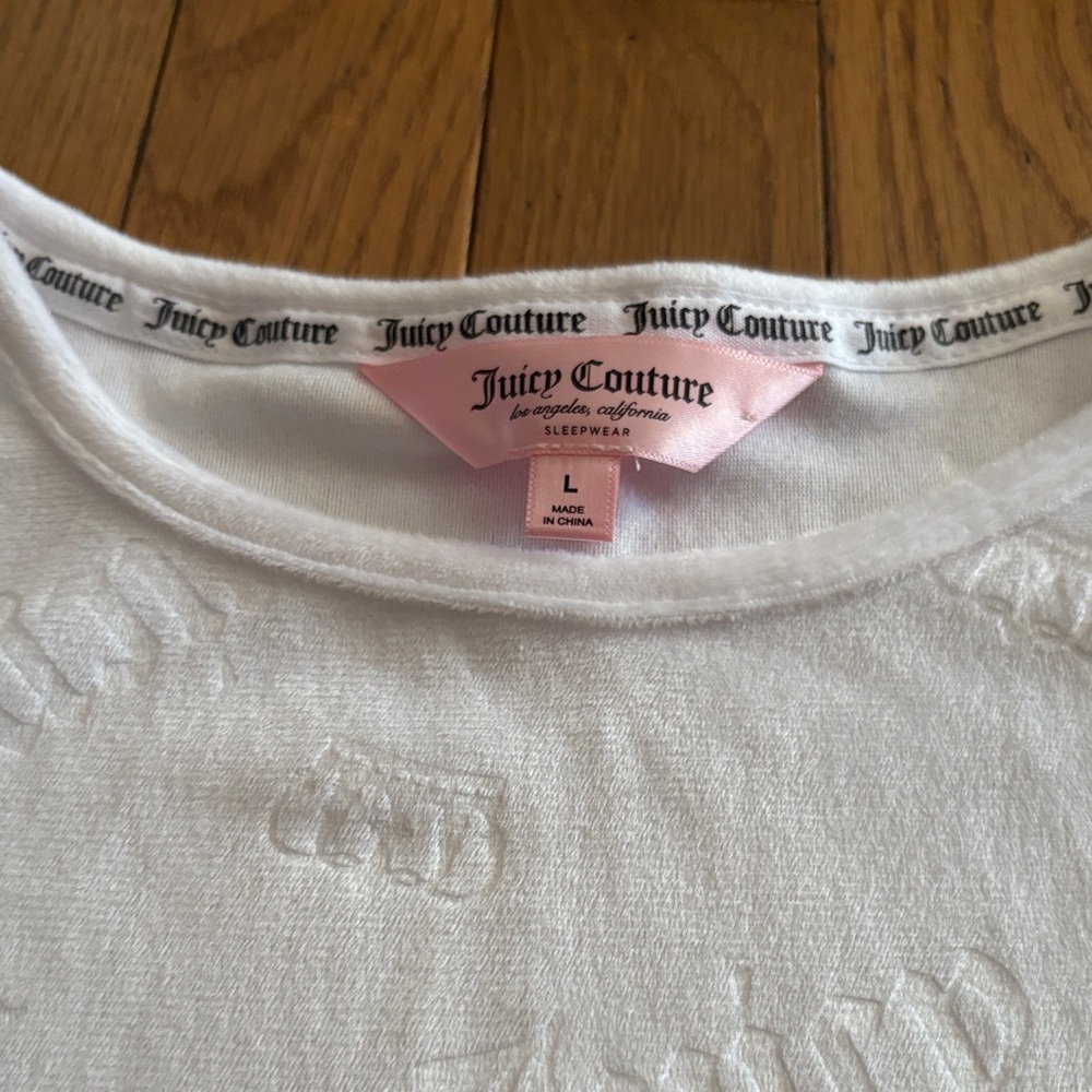 Juicy Couture White Tank and Shorts Pajama Set (never been worn) - Picture 2 of 5